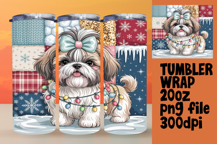 Stylish 20oz Tumbler Template , Holiday Pets