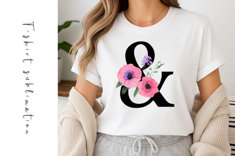 Alphabet, Letters, Monogram, Purple and Pink Flowers