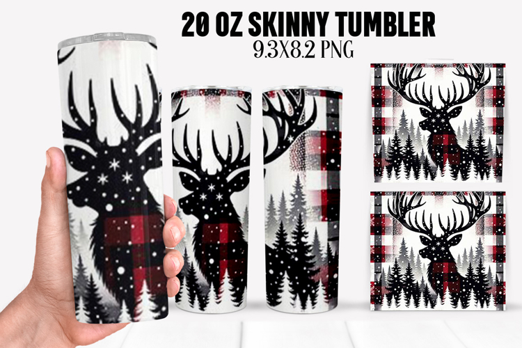 Christmas Deer Tumbler Sublimation ,20 oz Tumbler Wrap