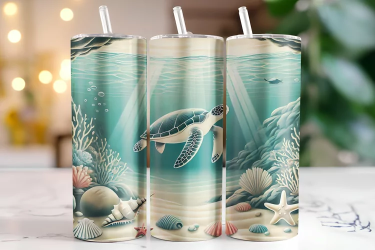 Turtle Tumbler Wrap | Sublimation | Tumblers