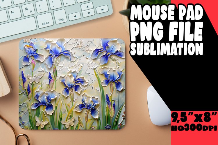 Delicate Floral Spring Sublimation Mouse Pad example image 1