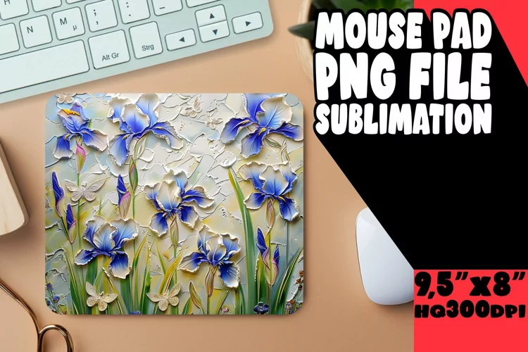 Delicate Floral Spring Sublimation Mouse Pad