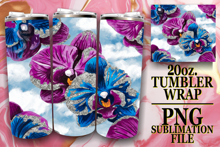 RADIANT ESCAPES 20oz TUMBLER WRAP, Flower Pattern example image 1