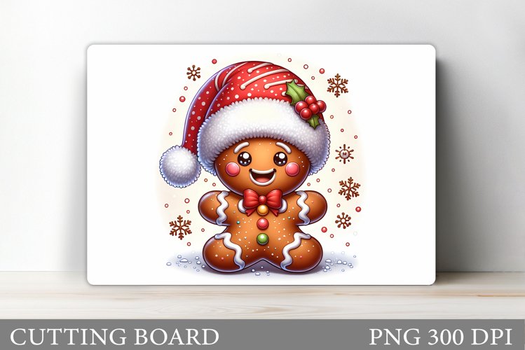 Gingerbread Cutting Board. Christmas Cutting Board Design example image 1