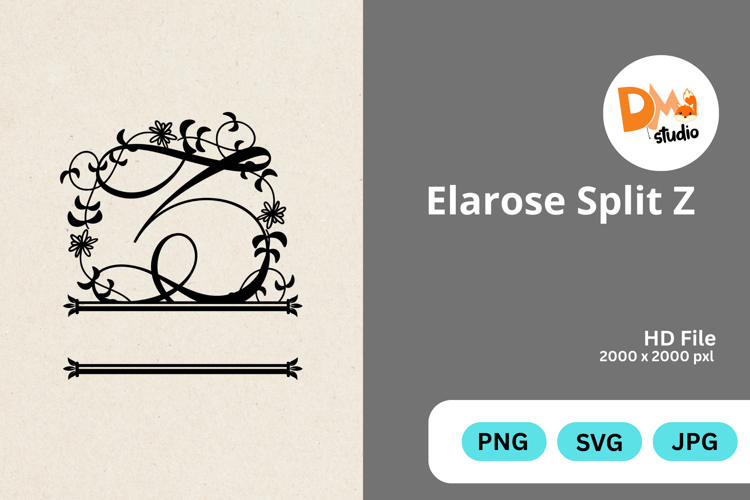 Split Floral Svg Image 11