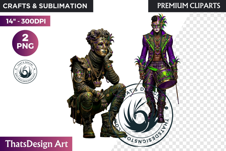 Mardi Gras Carnival Masquerade Clipart PNG scrapbooking