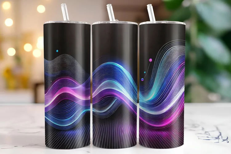 Abstract Waves Tumbler Wrap | Sublimation | Tumblers