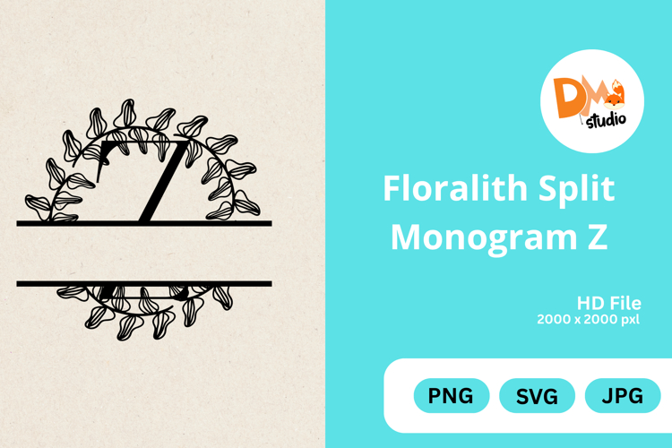 Floral Monogram Letter Svg