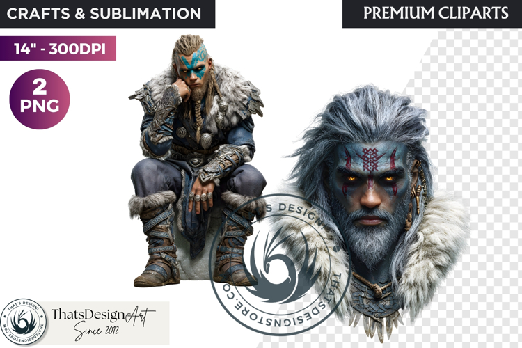 Viking Mythology Giants Clipart, Norse Jotuns gods