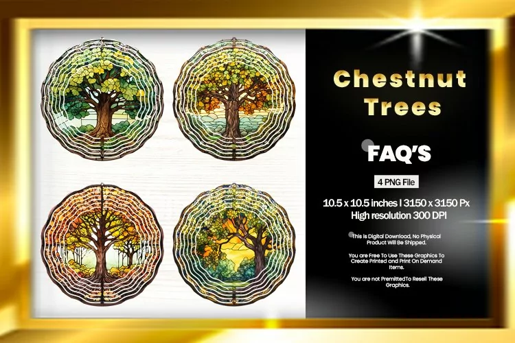 Chestnut Trees Wind Spinner Sublimation - 04 Variation