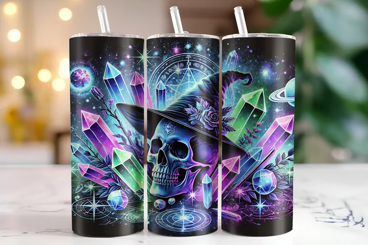 Skull Tumbler Wrap | Sublimation