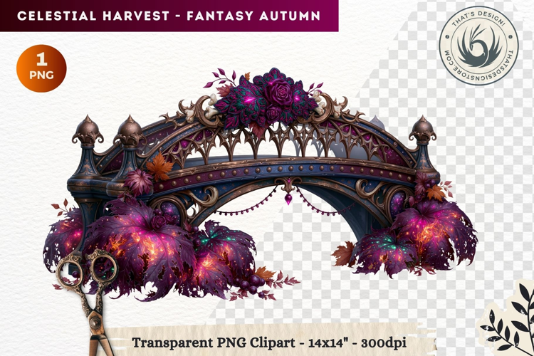 Autumn Fantasy Clipart PNG Celestial Steampunk Harvest