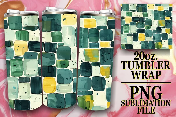 Artistic Color Burst Tumbler Design 20oz