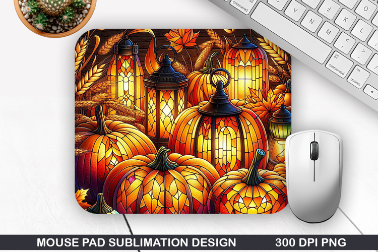 Pumpkin Mouse Pad Sublimation, Halloween Mouse Pad PNG