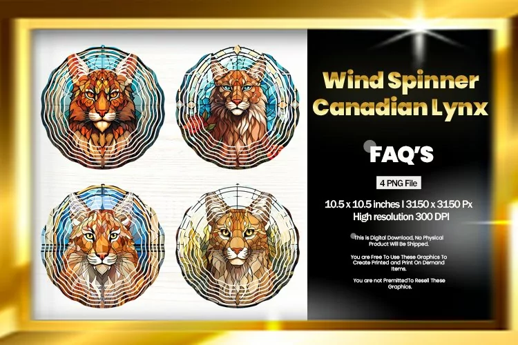 Canadian Lynx Wind Spinner Sublimation - 04 Variations
