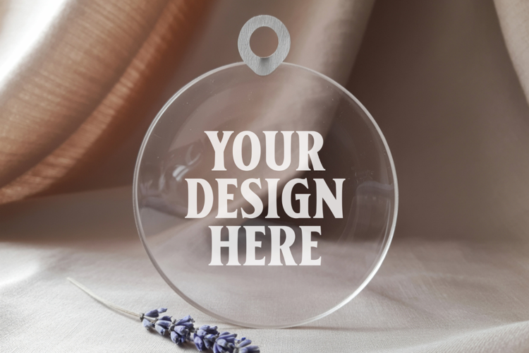 Acrylic Christmas Ornament Mockups , acrylic blank mockup