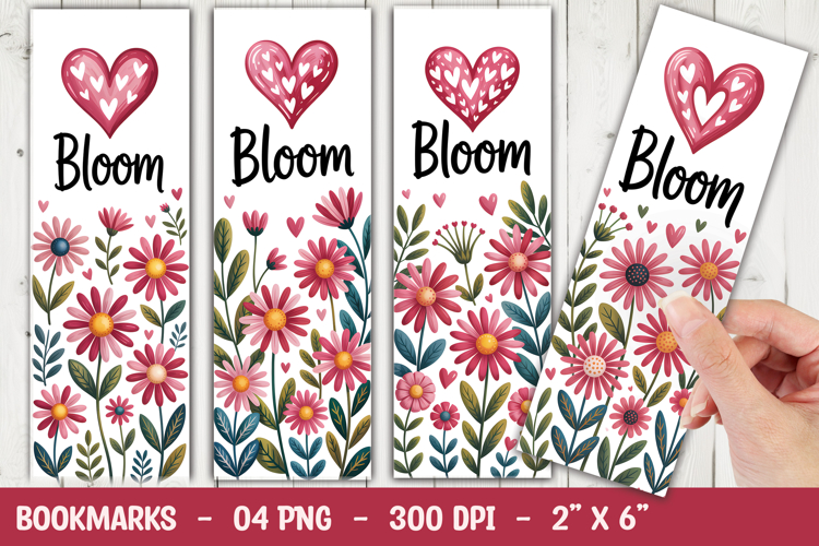 Bloom Floral Bookmark Sublimation