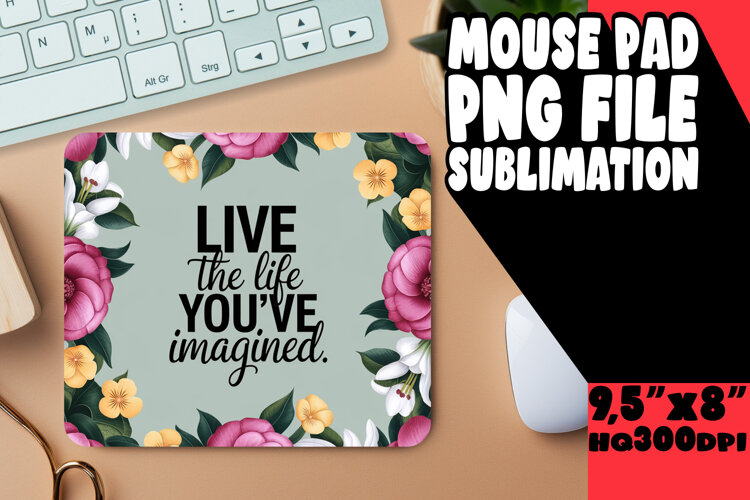 BRIGHT MOUSE PAD SUBLIMATION STYLE, Religious example image 1