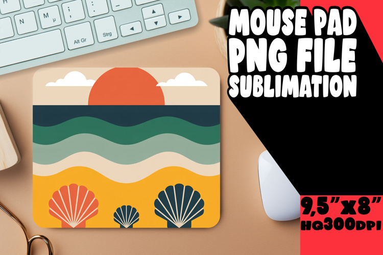 Playful Mouse Pad Designs for Gifts, Summer Beach