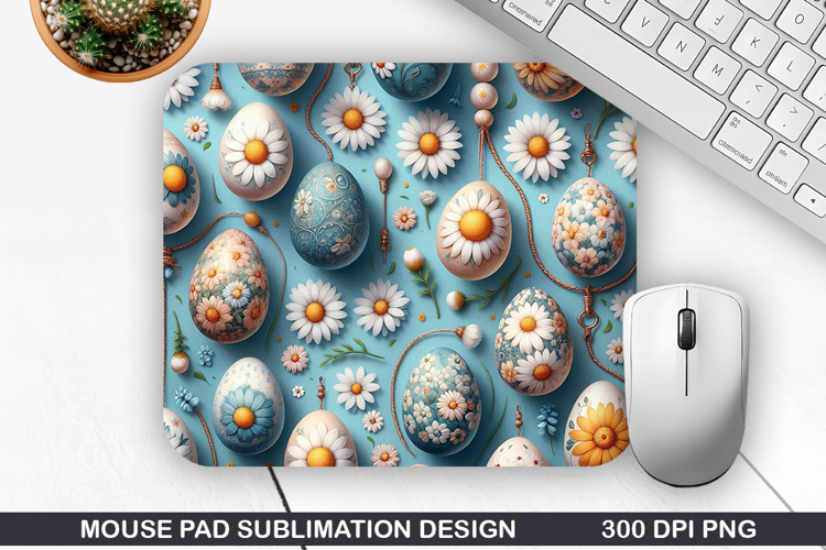 Easter Eggs Mouse Pad Sublimation, Easter Mouse Pad PNG
