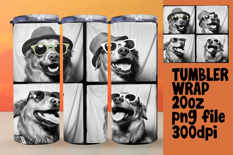 Amusing Dog Portrait Tumbler Design