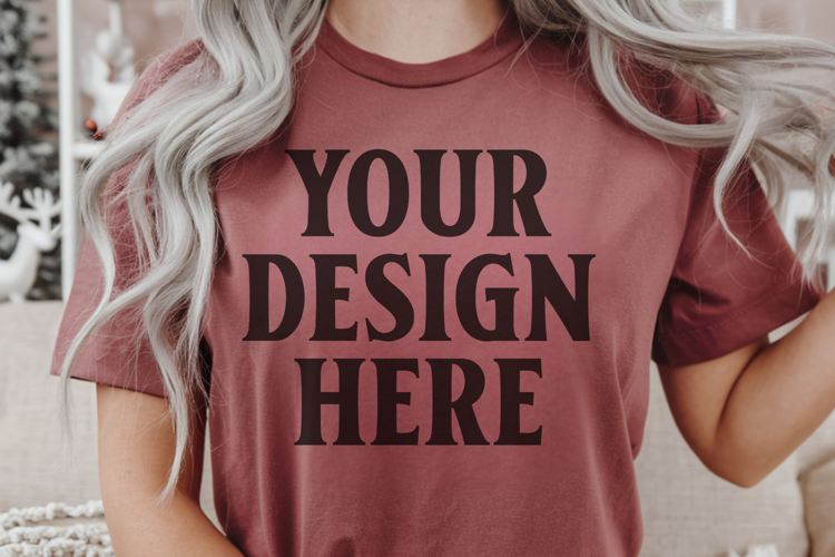Chambray Christmas Comfort Colors 1717 Mockups, CC 1717 m