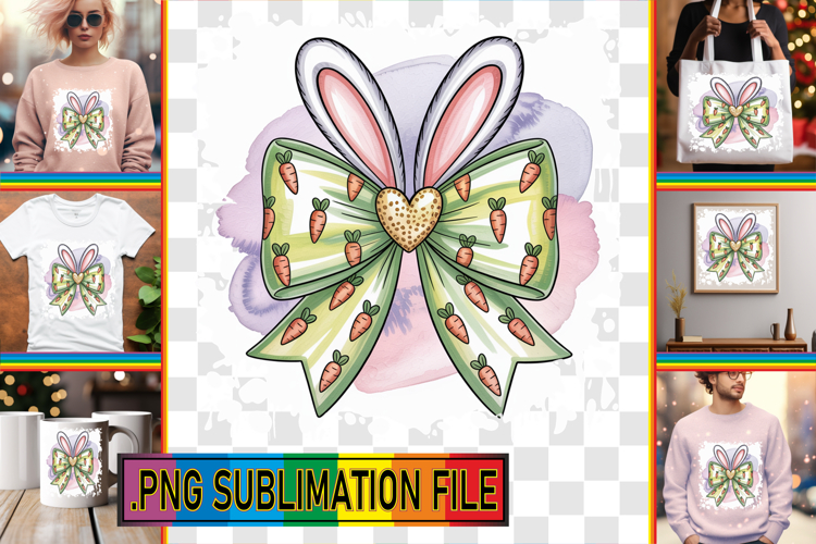 Joyful PNG Designs for Gifts, Easter Bow