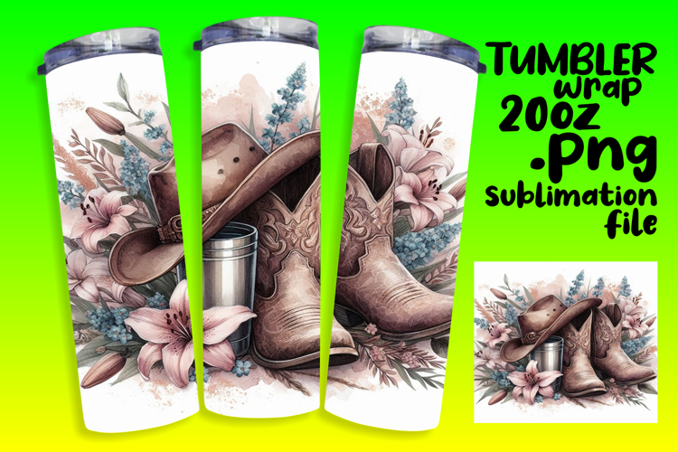 Playful 20oz Tumbler Template , Western
