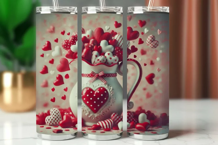 Valentine Tumbler Wrap 20 oz - vase