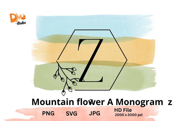 Mountain Flower Monogram