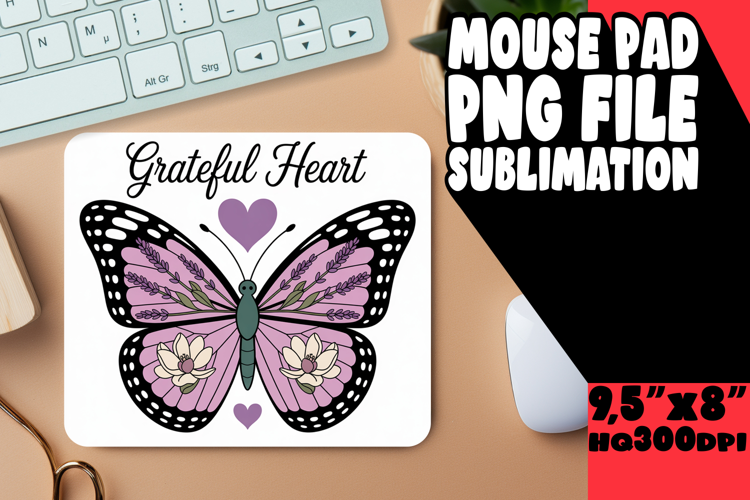 CHEERFUL desk mat Fun Sublimation, Butterfly