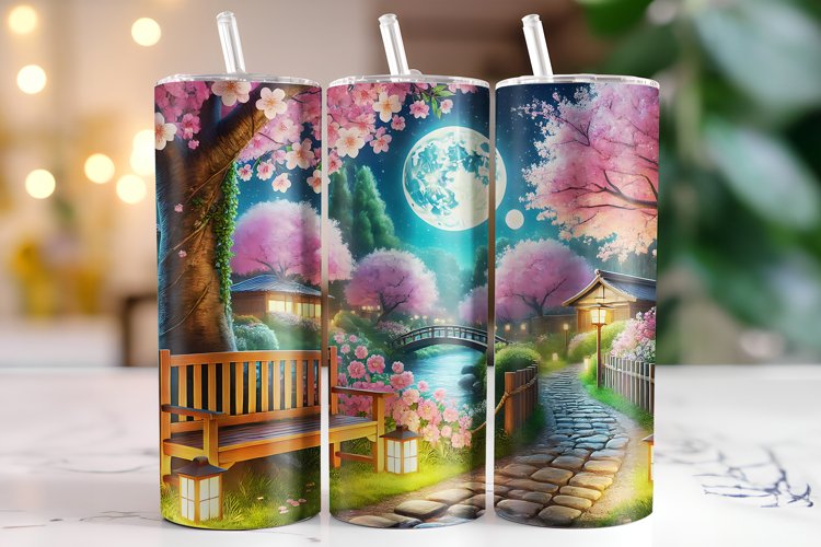Cherry blossom Tumbler Wrap | Sublimation | Tumblers