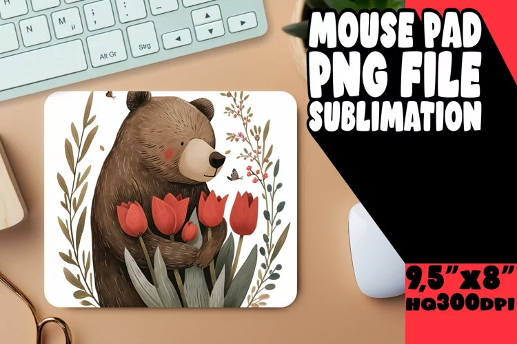 Boho-Inspired Mouse Pad Sublimation Artistry