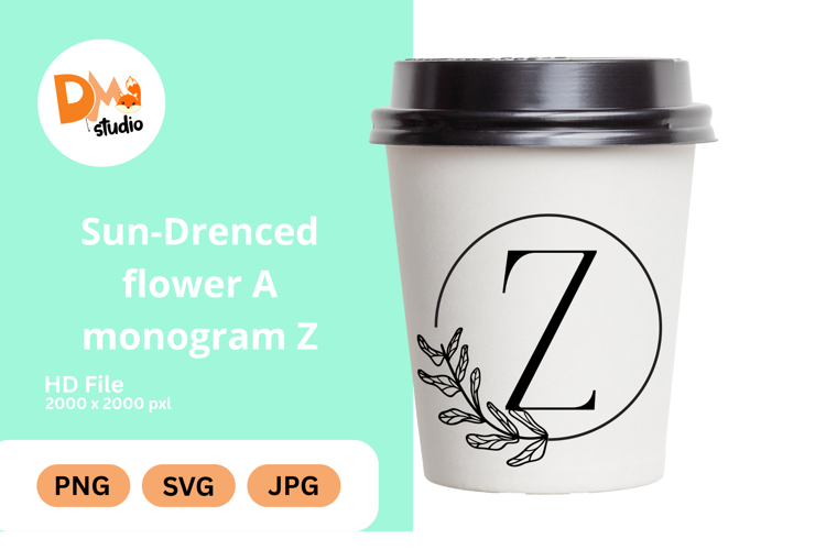 Sun-Drenched Flower Monogram