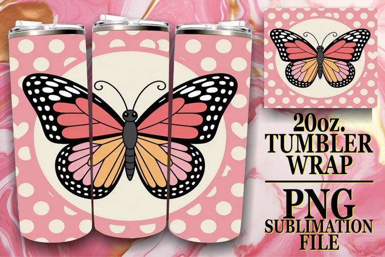 Cozy Moments 20oz tumbler wrap, Butterfly