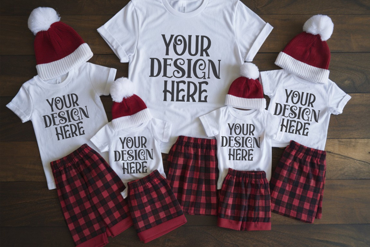 Christmas Family Matching Group T-Shirt Mockup