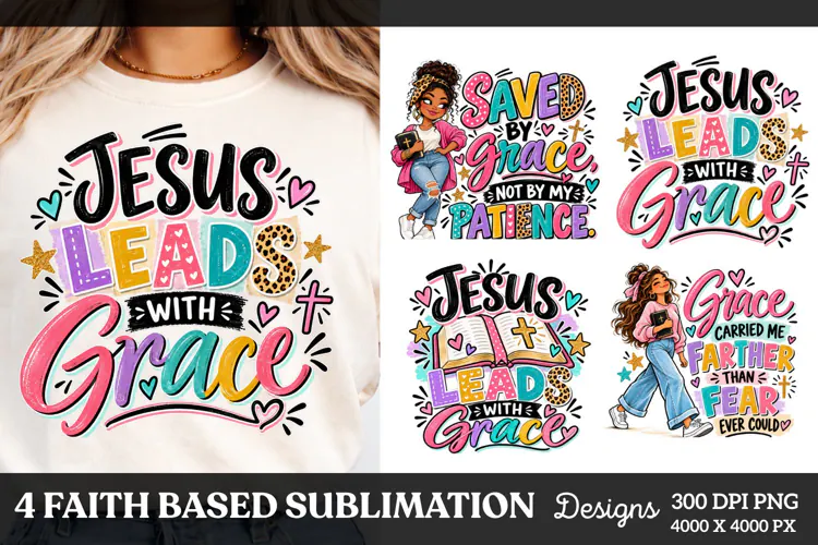4 Faith Based Sublimation PNG Designs