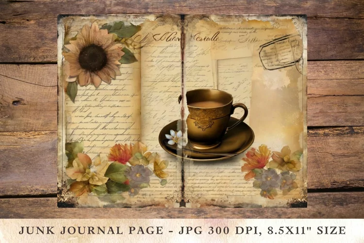 Printable Junk Journal Pages coffee 11