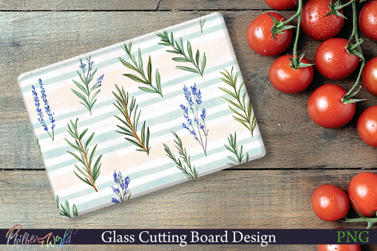 Cutting Board Design | Stripes | rosemary