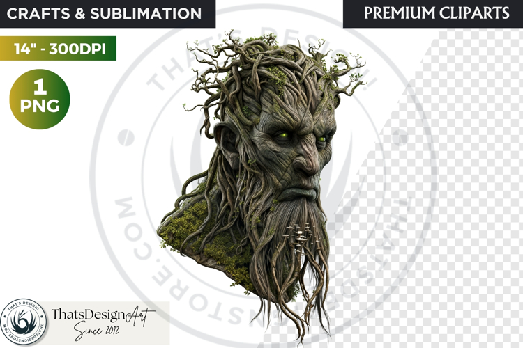 Fantasy Forest Spirit Clipart PNG, Enchanted Nature God