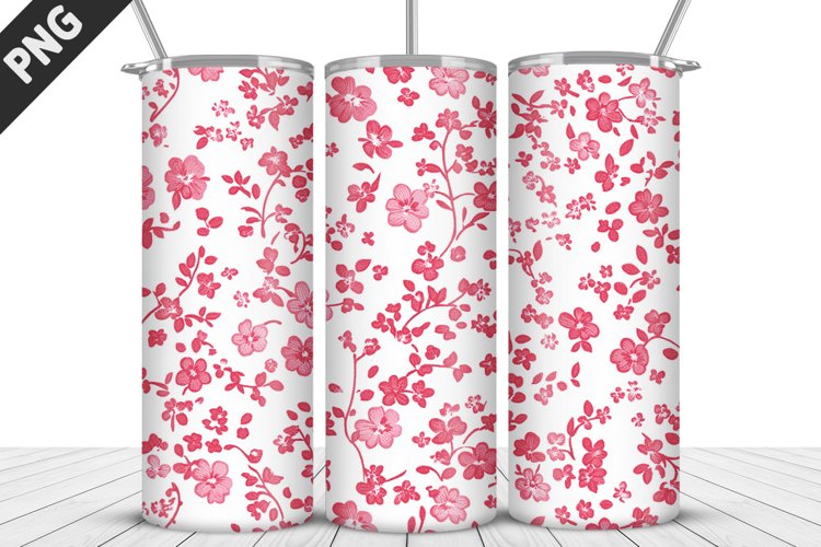 Valentine Flowers Tumbler Design | Valentine Tumbler Wrap