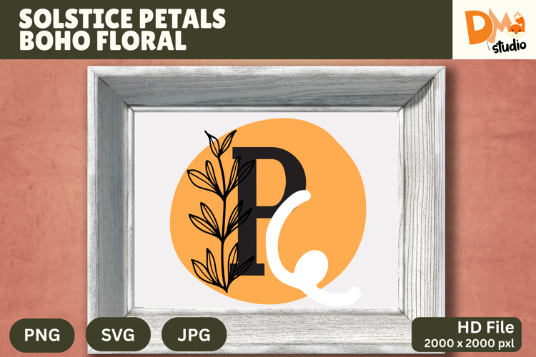 Floral Monogram Letter Svg Image 7