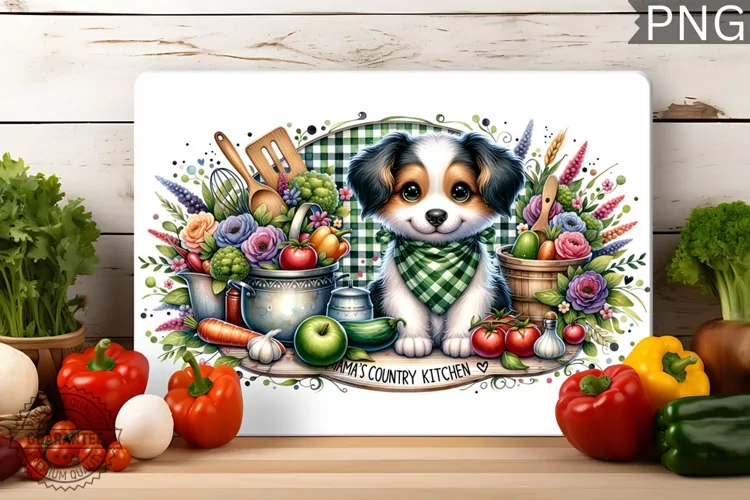 Mama's Country Kitchen - Cutting Board Sublimation Design