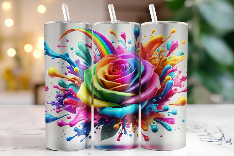 Flowers Tumbler Wrap | Sublimation | Tumblers