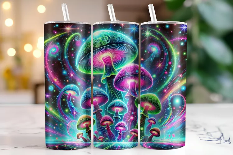 Mushrooms Tumbler Wrap | Sublimation | Tumblers