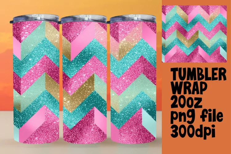 Glitter Gala Tumbler Sublimation