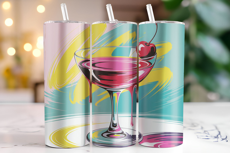 Cocktail Tumbler Wrap | Sublimation | Tumblers