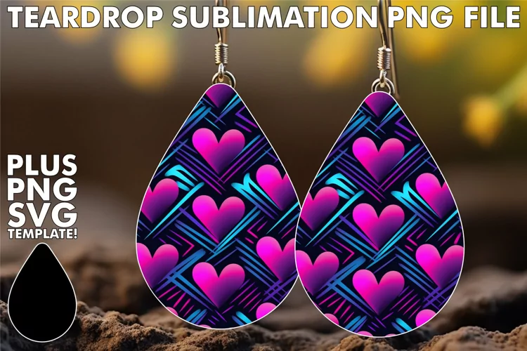 Pastel Hearts on Teardrops: Sublimation
