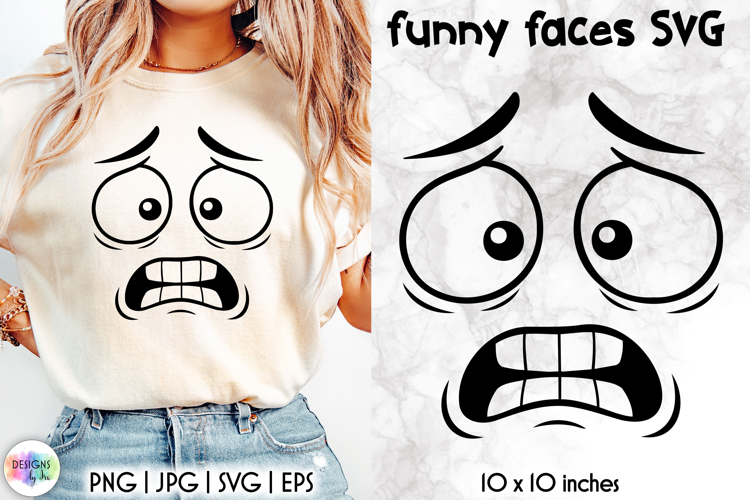 Funny Smiley Face SVG, Sarcastic Cartoon Face Expression PNG