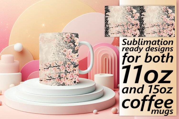 Sparkling Leopard Floral Mug Design